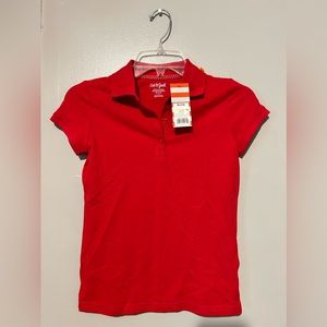 Cat & Jack Girls School Uniform Polo Shirt Red Size Medium (7/8)